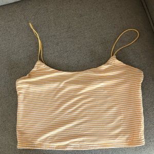 yellow cropped tank